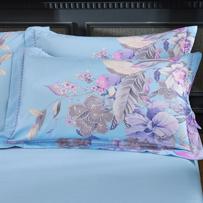 91家纺网 家纺一手货源 找家纺 雲归梦 活性大版全棉四件套床单款 桃源仙境