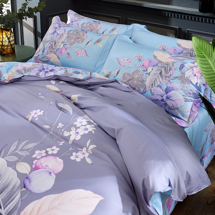 91家纺网 家纺一手货源 找家纺 雲归梦 活性大版全棉四件套床单款 桃源仙境