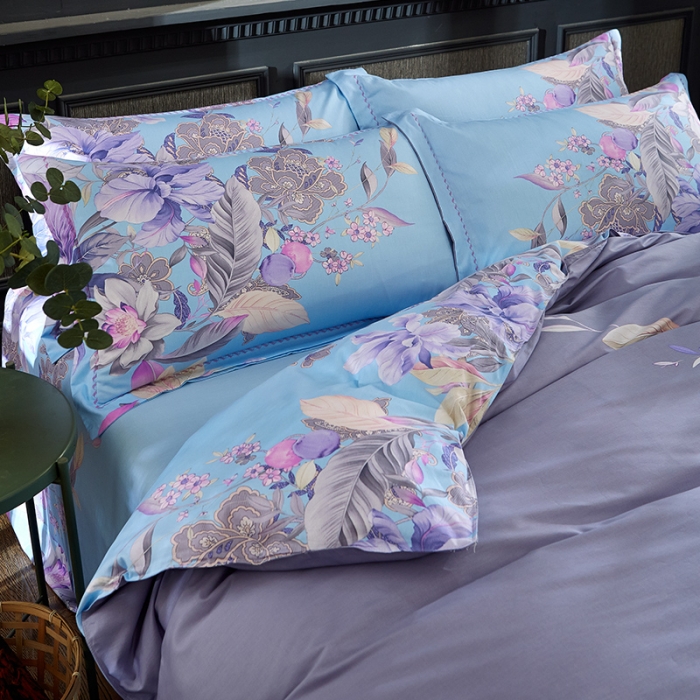 91家纺网 家纺一手货源 找家纺 雲归梦 活性大版全棉四件套床单款 桃源仙境