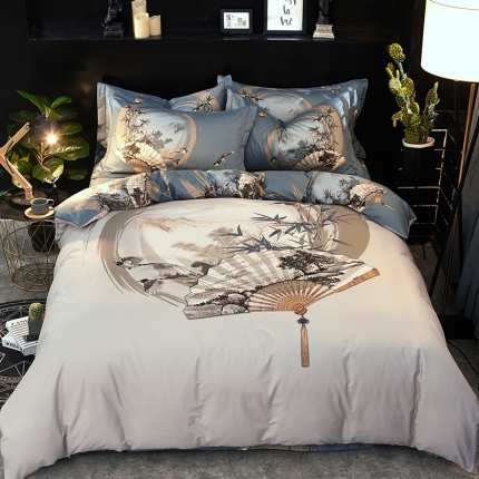 雲归梦 活性大版全棉四件套床单款 惜江月