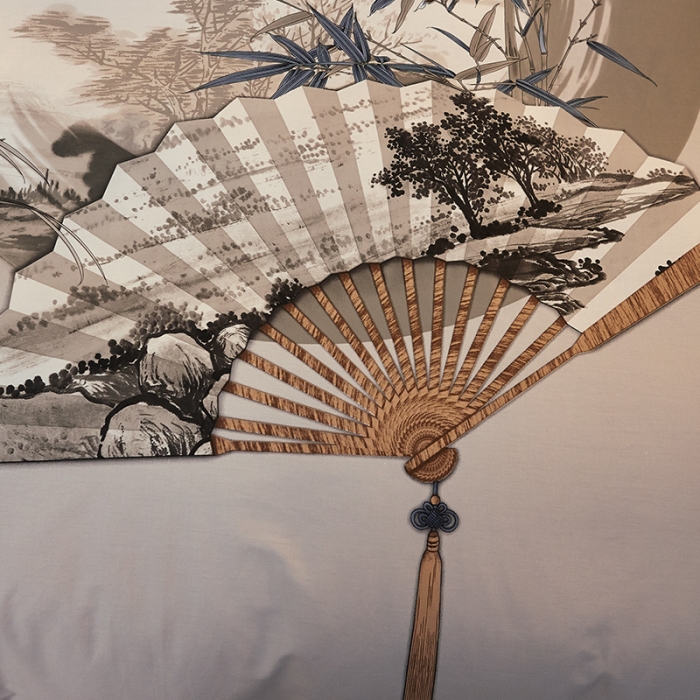 91家纺网 家纺一手货源 找家纺 雲归梦 活性大版全棉四件套床单款 惜江月