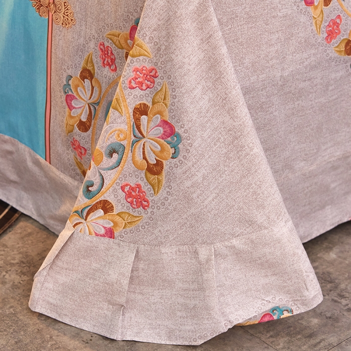 91家纺网 家纺一手货源 找家纺 雲归梦 活性大版全棉四件套床单款 相思令