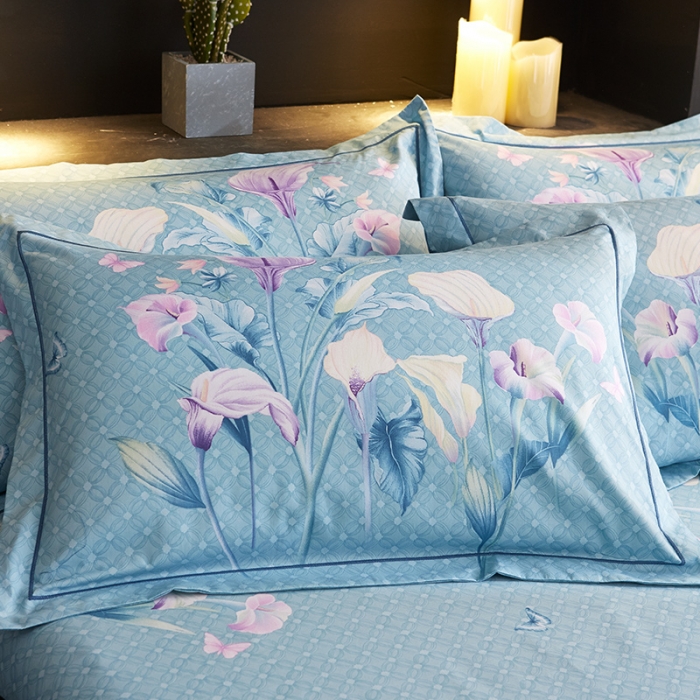 91家纺网 家纺一手货源 找家纺 （总）雲归梦 2019全棉活性大版中国风花卉四件套