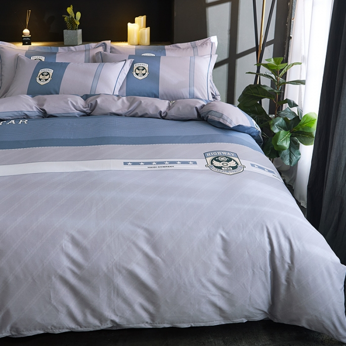 91家纺网 家纺一手货源 找家纺 雲归梦 2019全棉活性大版简约卡通风格四件套 贝格尔 