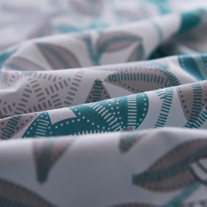 91家纺网 家纺一手货源 找家纺 雲归梦 2019全棉活性大版简约卡通风格四件套 芳草悠悠