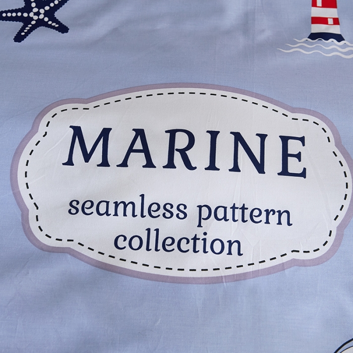 91家纺网 家纺一手货源 找家纺 雲归梦 2019全棉活性大版简约卡通风格四件套 航海时代