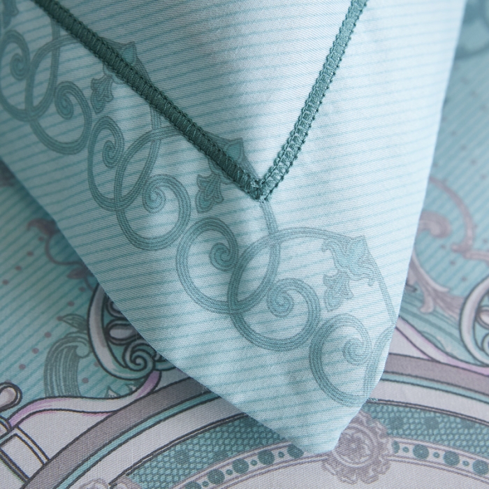 91家纺网 家纺一手货源 找家纺 雲归梦 2019全棉活性大版简约卡通风格四件套 名门世家