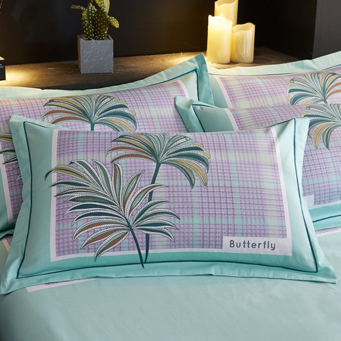 91家纺网 家纺一手货源 找家纺 雲归梦 2019全棉活性大版简约卡通风格四件套 热浪