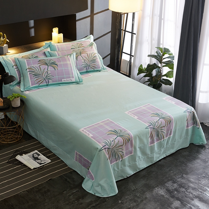 91家纺网 家纺一手货源 找家纺 雲归梦 2019全棉活性大版简约卡通风格四件套 热浪