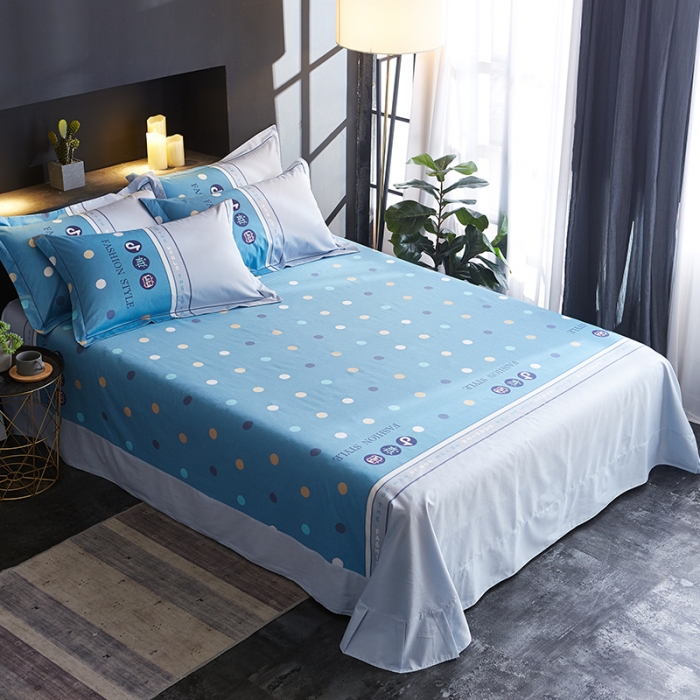 91家纺网 家纺一手货源 找家纺 雲归梦 2019全棉活性大版简约卡通风格四件套  小世界