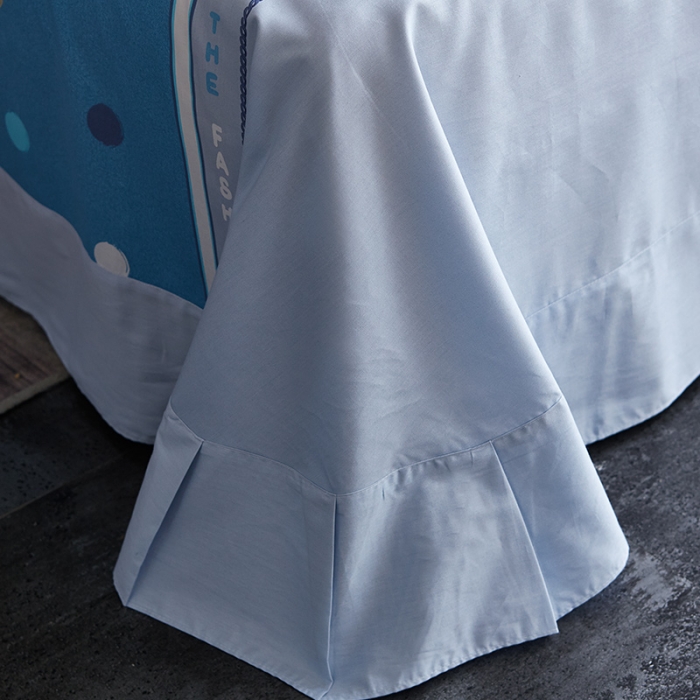 91家纺网 家纺一手货源 找家纺 雲归梦 2019全棉活性大版简约卡通风格四件套  小世界