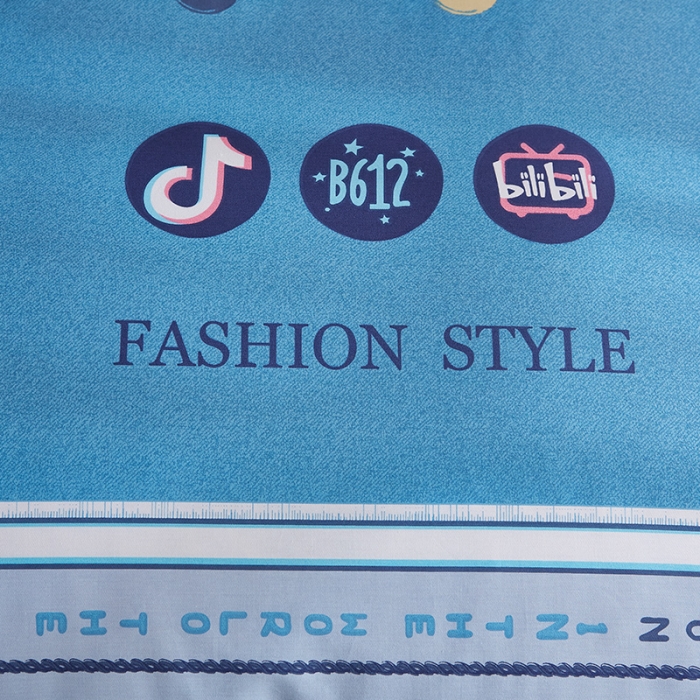 91家纺网 家纺一手货源 找家纺 雲归梦 2019全棉活性大版简约卡通风格四件套  小世界