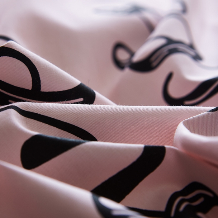 91家纺网 家纺一手货源 找家纺 雲归梦 2019全棉活性大版简约卡通风格四件套 幸福起点