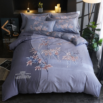 91家纺网 家纺一手货源 找家纺 （总）雲归梦 2019全棉活性大版中国风花卉四件套