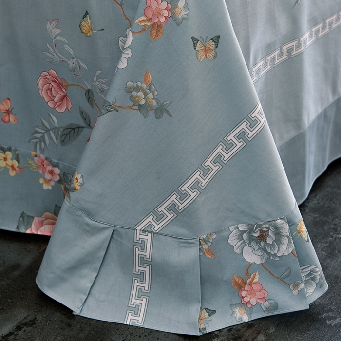 91家纺网 家纺一手货源 找家纺 雲归梦 2019全棉活性大版中国风花卉四件套 春意浓浓