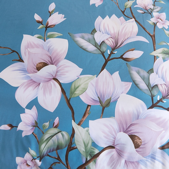 91家纺网 家纺一手货源 找家纺 雲归梦 2019全棉活性大版中国风花卉四件套 芳华