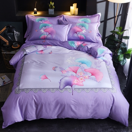 雲归梦 2019全棉活性大版中国风花卉四件套 风华杏语