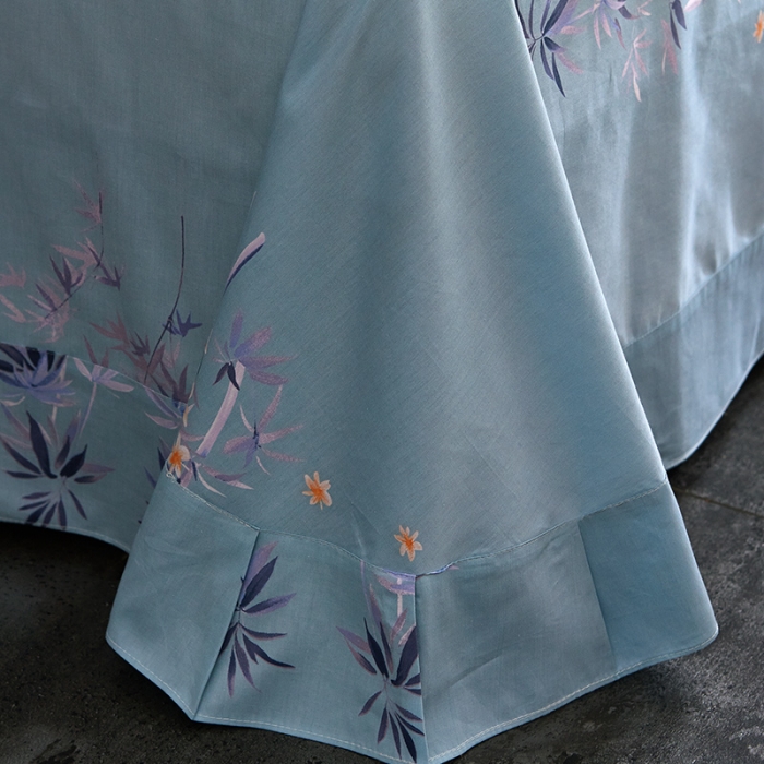 91家纺网 家纺一手货源 找家纺 雲归梦 2019全棉活性大版中国风花卉四件套 宫墙柳