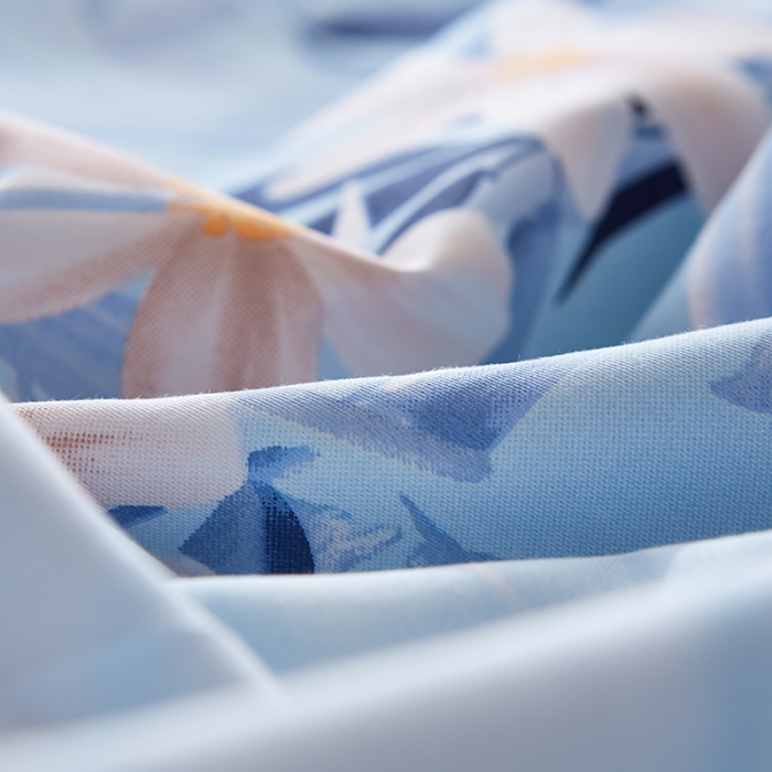 91家纺网 家纺一手货源 找家纺 雲归梦 2019全棉活性大版中国风花卉四件套 宫墙柳