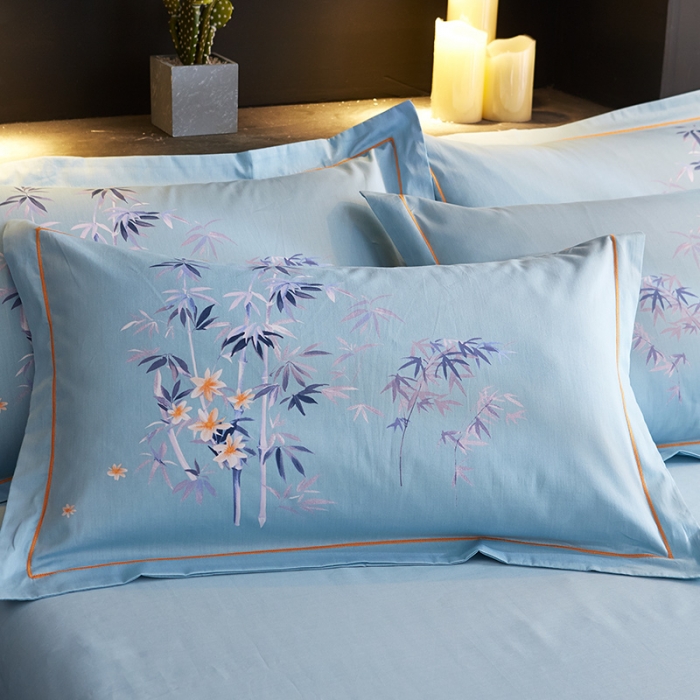 91家纺网 家纺一手货源 找家纺 雲归梦 2019全棉活性大版中国风花卉四件套 宫墙柳