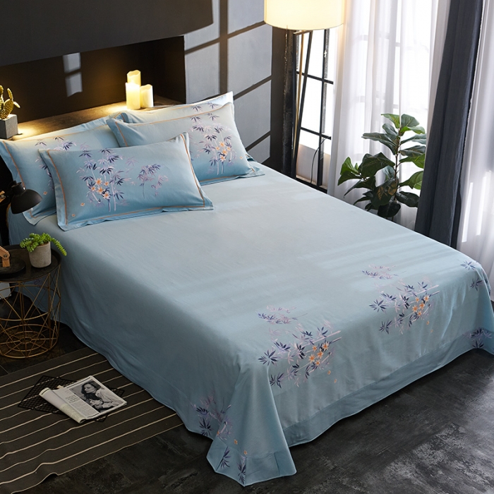 91家纺网 家纺一手货源 找家纺 雲归梦 2019全棉活性大版中国风花卉四件套 宫墙柳