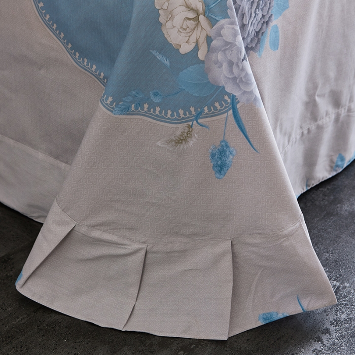 91家纺网 家纺一手货源 找家纺 雲归梦 2019全棉活性大版中国风花卉四件套 荷塘月色