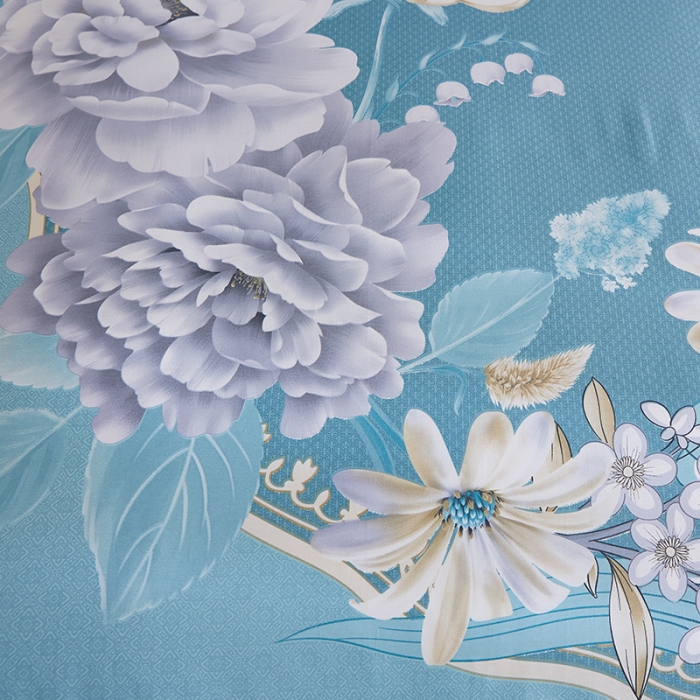 91家纺网 家纺一手货源 找家纺 雲归梦 2019全棉活性大版中国风花卉四件套 荷塘月色