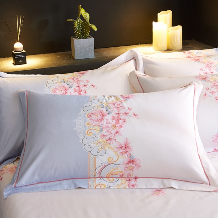 91家纺网 家纺一手货源 找家纺 雲归梦 2019全棉活性大版中国风花卉四件套 花韵倾城