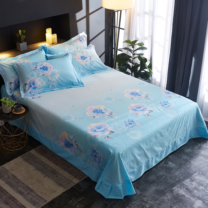 91家纺网 家纺一手货源 找家纺 雲归梦 2019全棉活性大版中国风花卉四件套 曼丽之语