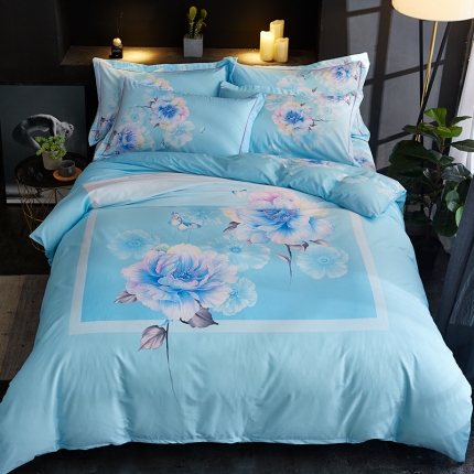 雲归梦 2019全棉活性大版中国风花卉四件套 曼丽之语