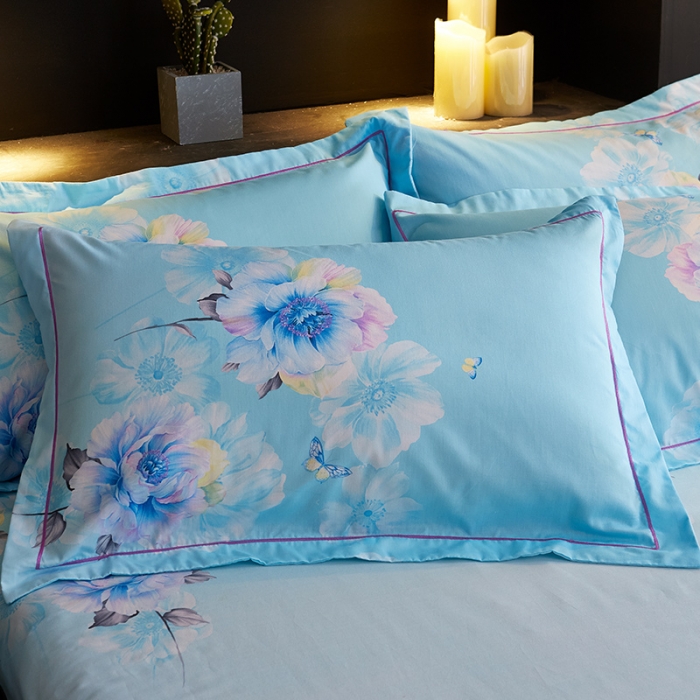 91家纺网 家纺一手货源 找家纺 雲归梦 2019全棉活性大版中国风花卉四件套 曼丽之语