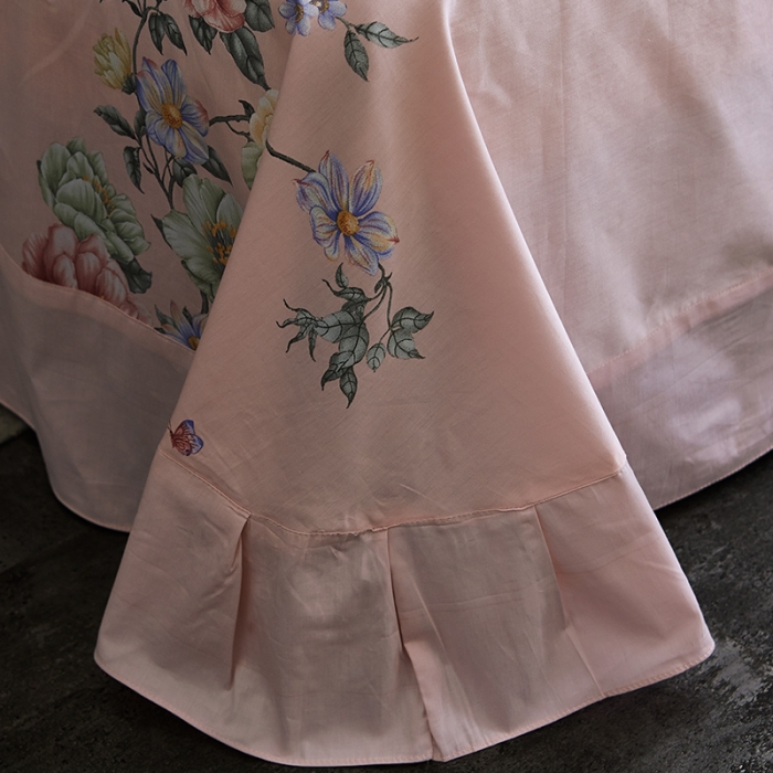 91家纺网 家纺一手货源 找家纺 雲归梦 2019全棉活性大版中国风花卉四件套 盛世牡丹