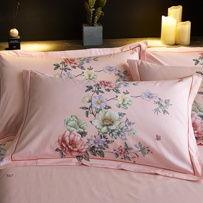 91家纺网 家纺一手货源 找家纺 雲归梦 2019全棉活性大版中国风花卉四件套 盛世牡丹