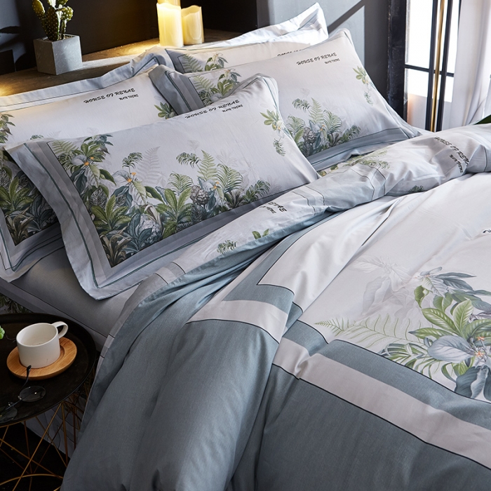 91家纺网 家纺一手货源 找家纺 雲归梦 2019全棉活性大版中国风花卉四件套 水玲珑