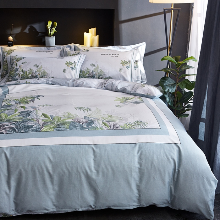 91家纺网 家纺一手货源 找家纺 雲归梦 2019全棉活性大版中国风花卉四件套 水玲珑