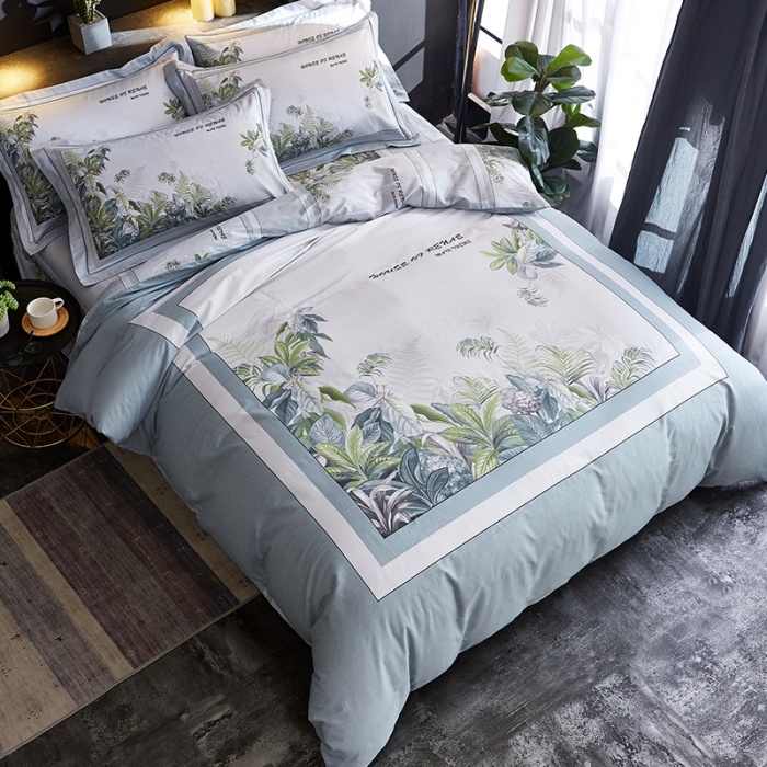 91家纺网 家纺一手货源 找家纺 雲归梦 2019全棉活性大版中国风花卉四件套 水玲珑