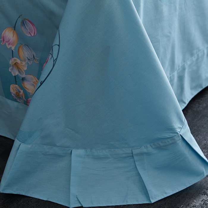 91家纺网 家纺一手货源 找家纺 雲归梦 2019全棉活性大版中国风花卉四件套 岁月静好