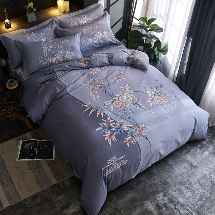 91家纺网 家纺一手货源 找家纺 雲归梦 2019全棉活性大版中国风花卉四件套 相思令