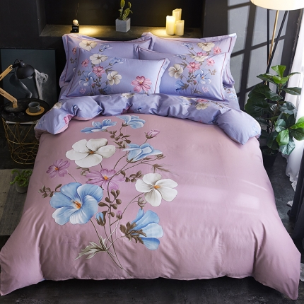 雲归梦 2019全棉活性大版中国风花卉四件套 香颂