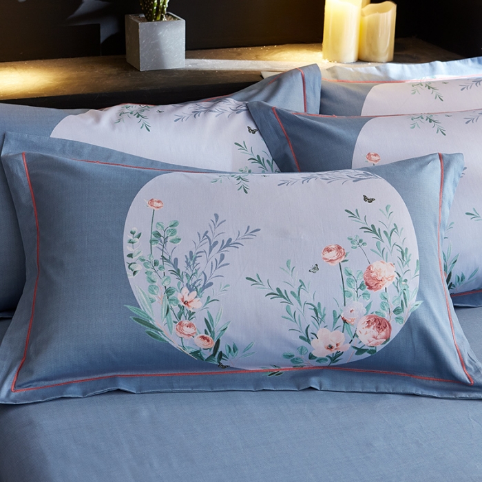 91家纺网 家纺一手货源 找家纺 雲归梦 2019全棉活性大版中国风花卉四件套 御景轩