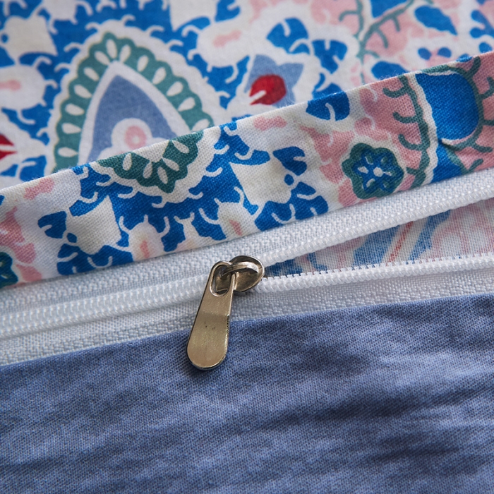 91家纺网 家纺一手货源 找家纺 雲归梦 2019全棉活性大版中国风花卉四件套 云锦织