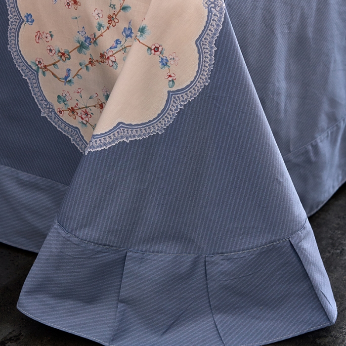 91家纺网 家纺一手货源 找家纺 雲归梦 2019全棉活性大版中国风花卉四件套 云锦织