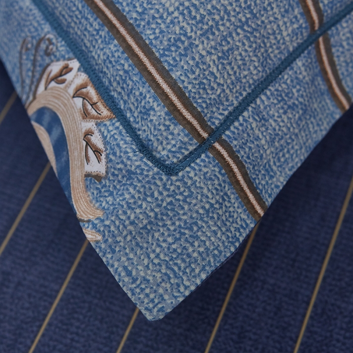 91家纺网 家纺一手货源 找家纺 雲归梦 2019全棉活性大版简约卡通风格四件套 凯洛