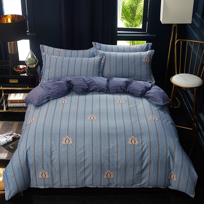 91家纺网 家纺一手货源 找家纺 雲归梦 2019全棉活性大版简约卡通风格四件套 凯洛