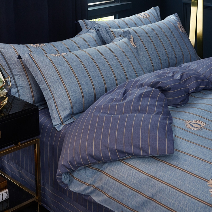 91家纺网 家纺一手货源 找家纺 雲归梦 2019全棉活性大版简约卡通风格四件套 凯洛