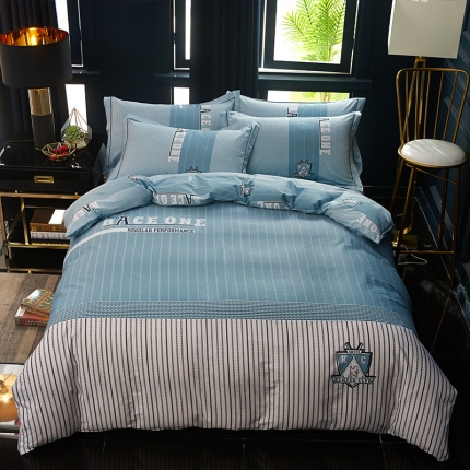 雲归梦 2019全棉活性大版简约卡通风格四件套 尼克