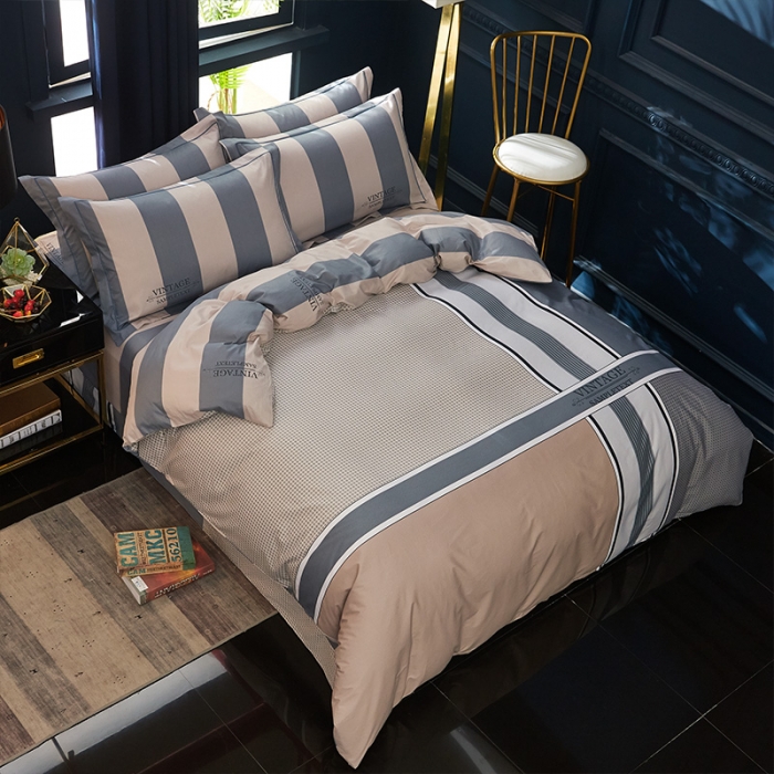 91家纺网 家纺一手货源 找家纺 雲归梦 2019全棉活性大版简约卡通风格四件套 盛夏光年