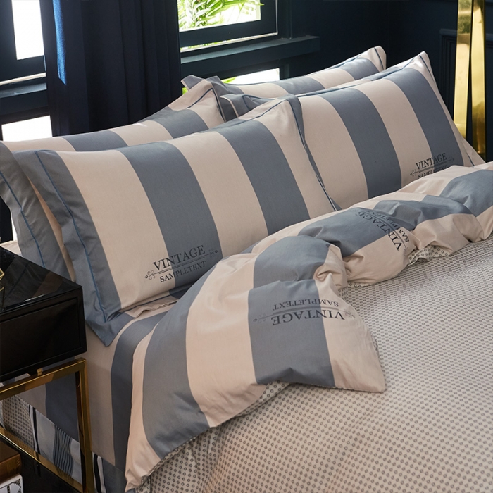 91家纺网 家纺一手货源 找家纺 雲归梦 2019全棉活性大版简约卡通风格四件套 盛夏光年