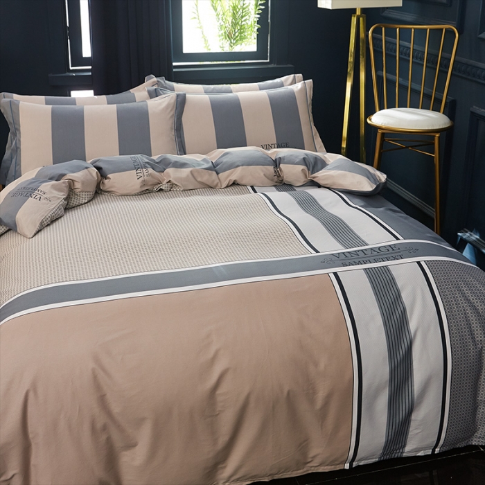 91家纺网 家纺一手货源 找家纺 雲归梦 2019全棉活性大版简约卡通风格四件套 盛夏光年