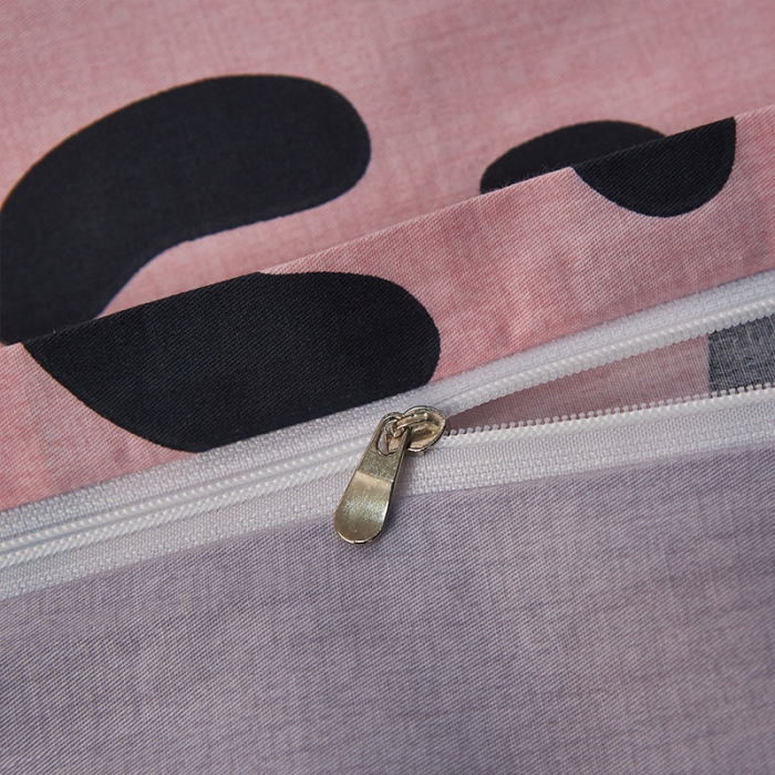 91家纺网 家纺一手货源 找家纺 雲归梦 2019全棉活性大版简约卡通风格四件套 小恋曲粉